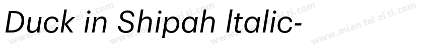 Duck in Shipah ltalic字体转换
